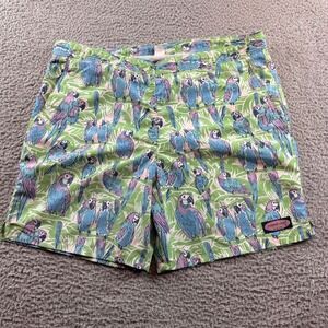 Vineyard Vines Classic Fit 7" Parrot Print Board Shorts Mens M Mesh Lined Trunks